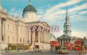 Postcard Modern London National Gallery and Srmartin in the Fields