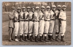 DS2/ Lowell Michigan RPPC Postcard c1910 Baseball Team Uniforms 58