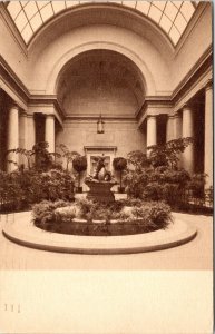 National Gallery Art Washington DC West Garden Courty Postcard Cancel PM Vintage 