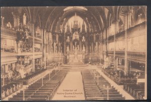 Canada Postcard - Interior of Notre Dame Church, Montreal     RS9590
