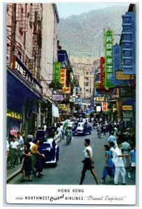 1954 Hong Kong Via Northwest Orient Airlines Orient Express Posted Postcard