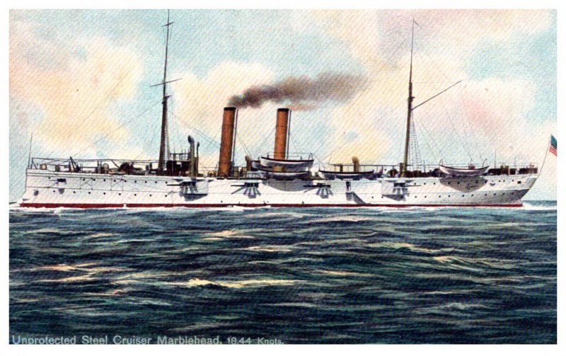 Unprotected Steel Cruiser Marbllehead, 18.44 knots