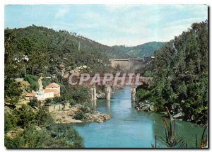 Postcard Modern Figueiro dos Vinhos Portugal Bridge over the Zezere and Dam B...