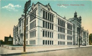 C-1910 Oklahoma City High School Clarke occupation Postcard 22-11636