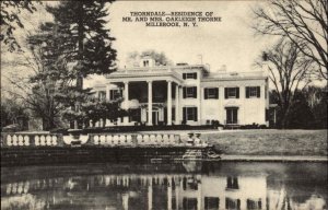 Millbrook New York NY Thorndale Mansion Old Postcard 