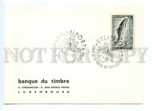 498862 Luxembourg 1966 year philatelic card fishing fish special cancellations