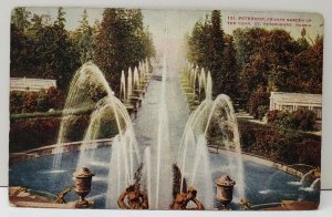 Russia PETERHOF, Private Garden of the Czar, St. Petersburg Vintage Postcard B2