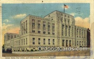 Greensboro, NC USA Post Office 1941 stains on card, pin hole top edge, corner...