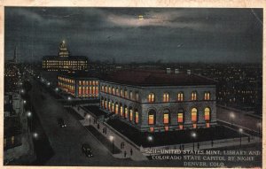 Vintage Postcard United States Mint Library Colorado State Capitol Denver CO