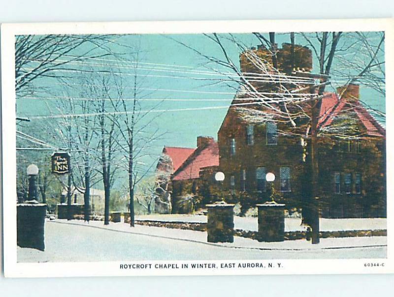 W-Border roycrofters ROYCROFT CHAPEL & MOTEL East Aurora - Near Buffalo NY G3747