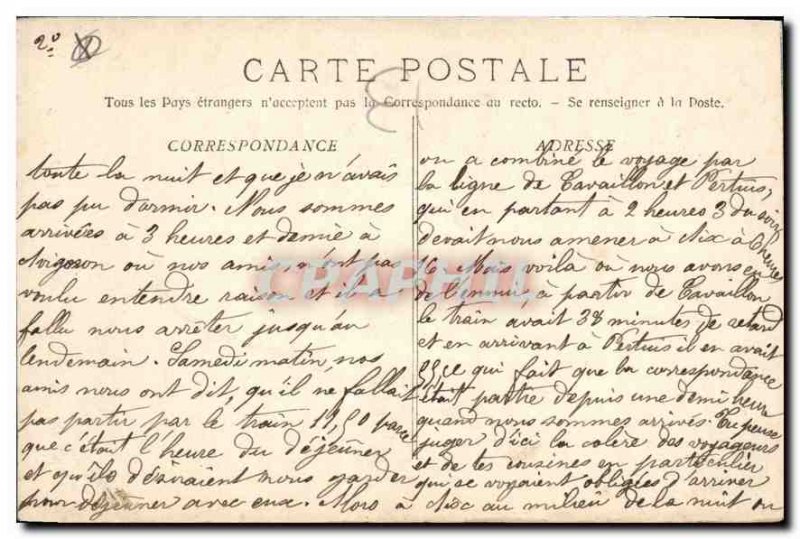 Old Postcard Aix en Provence Monument Interior Sec