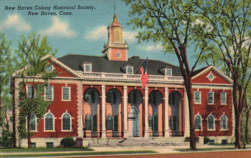 Vintage Postcard New Haven Colony Historical Society New Haven Connecticut CT