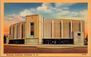 West Virginia Charleston The Municipal Auditorium 1949 Curteich