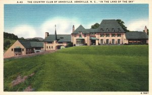 Vintage Postcard 1920's View of The Country Club of Asheville North Carolina NC