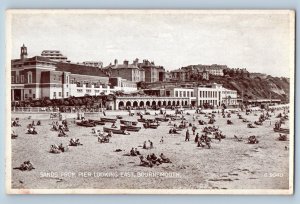 Bournemouth Dorset England Postcard Sands from Pier c1920's Photo Brown