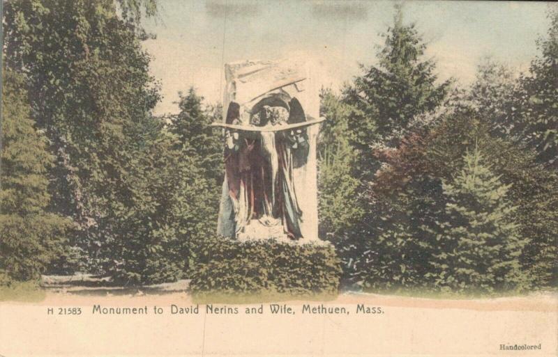 USA Monument to David Nerins and Wife Methuen Mass 02.58