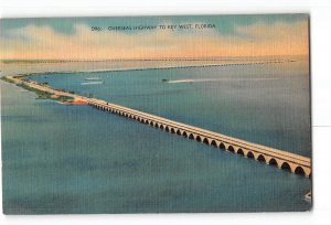 Florida FL Postcard 1941 Overseas Highway to Key West Florida