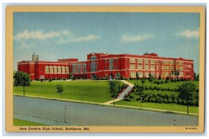 New Eastern High School Building Campus Baltimore Maryland MD Vintage Postcard