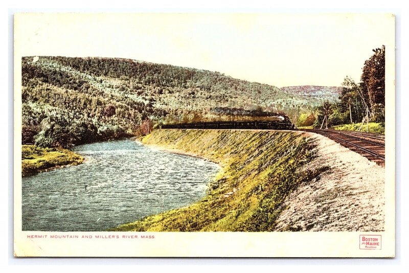 Hermit Mountain & Miller's River Mass. Postcard Boston And Maine Railroad