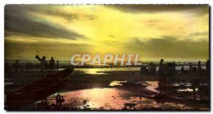 Modern Postcard Cayeux Sur Mer scenes of twilight at Beach