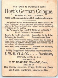 1883 Bloomfield, Conn. Baby Fountain Trade Card Hoyt's German Cologne Rowley C11