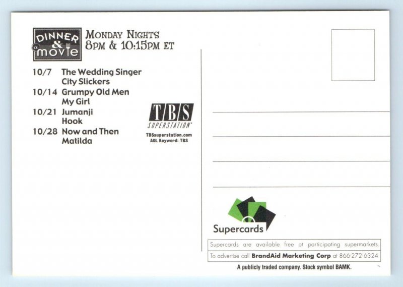 ROBIN WILLIAMS Recipe Peter Pancakes ~ HOOK on TBS  4x6 Postcard 2002