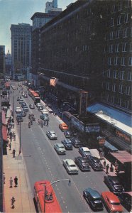 Atlanta Georgia 1962 Postcard Peachtree Street & State Capitol