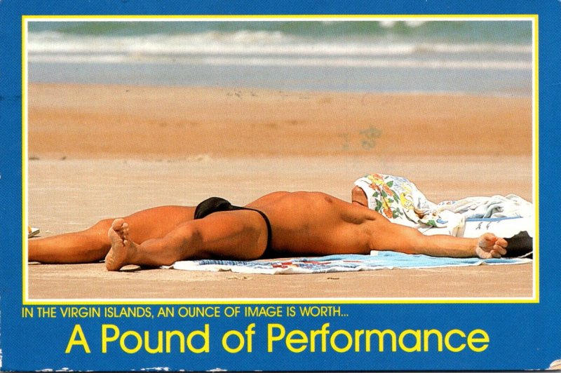 Virgin Islands Semi Naked Man On Beach An Ounce Of Image Is A Pound Of Perfor...