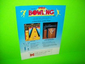 PRO BOWLING 1983 ORIGINAL NOS VIDEO ARCADE GAME SALES FLYER Vintage Retro Promo