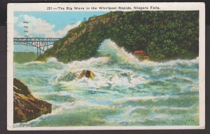 New York NIAGARA FALLS - The Big Wave in the Whirlpool Rapids pm1939 ~ WB