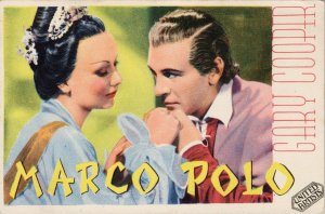 Gary Cooper Marco Polo United Artists 1940s Promo Postcard G54