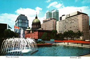 CONTINENTAL SIZE POSTCARD PLACE DU CANADA MONTREAL QUEBEC 1970s TYPE II