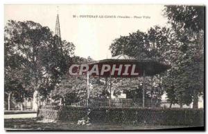 Old Postcard Fontenay Le Comte (Vendee) Place Vieta Kiosk