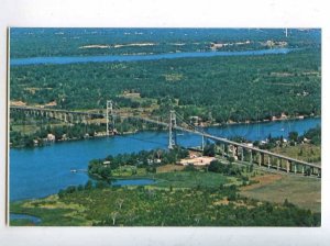 204375 CANADA USA Thousand Islands bridge old postcard