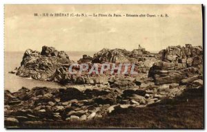 Old Postcard Island Brehat Le Phare du Paon Breakers West Coast
