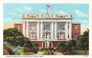 North Platte Nebraska Lincoln County Court House Linen Antique Postcard K18256 