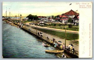 Ontario Beach Train Station  Rochester  New York  Postcard  c1907