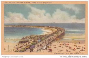 California Long Beach Lagoon And Surf Bathing
