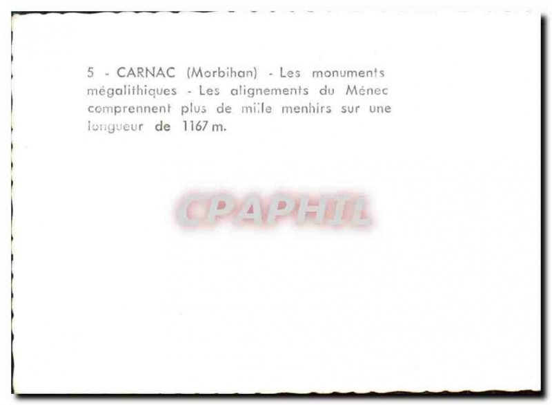 Modern Postcard Carnac The megalithic monuments