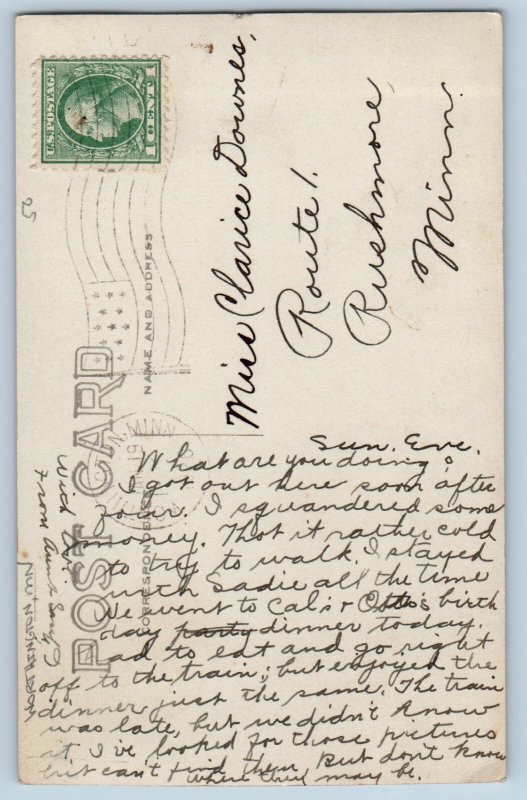 1920 Family Picnic Scene Field Washington Minnesota MN RPPC Photo Postcard