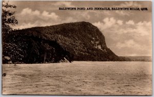 1933 Baldwin's Pond And Pinnacle Baldwin's Mills Quebec Canada Posted Postcard
