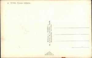 Vintage JESTIM RPPC Tunis Tunisia Indigenous Woman Native Clothing Real Photo
