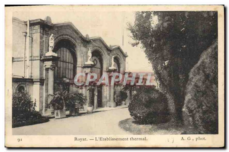 Old Postcard Royat Hydrotherapy