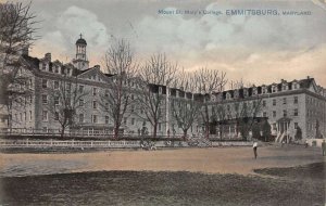 Emmitsnurg Maryland street view of Mount St. Marys College antique pc DD7983