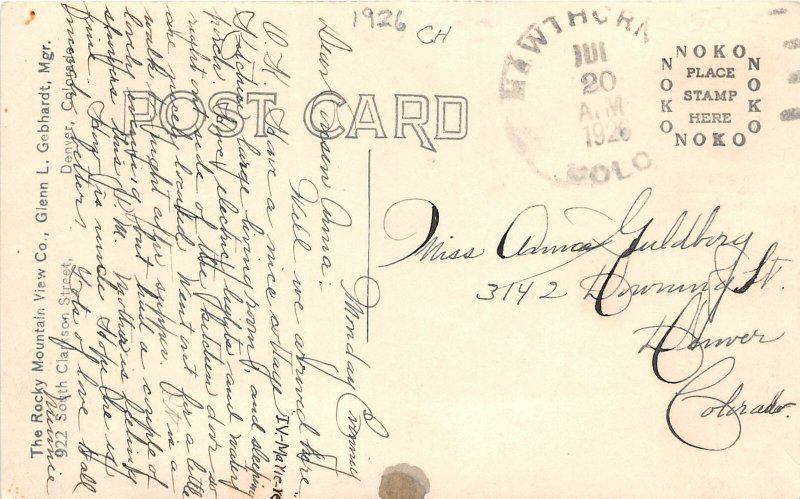 H80/ Eldorado Springs Colorado RPPC Postcard c1926 The Bathing Pool  162