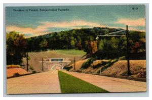 Vintage 1951 Postcard Entrance to the Tunnel of the Pennsylvania Turnpike