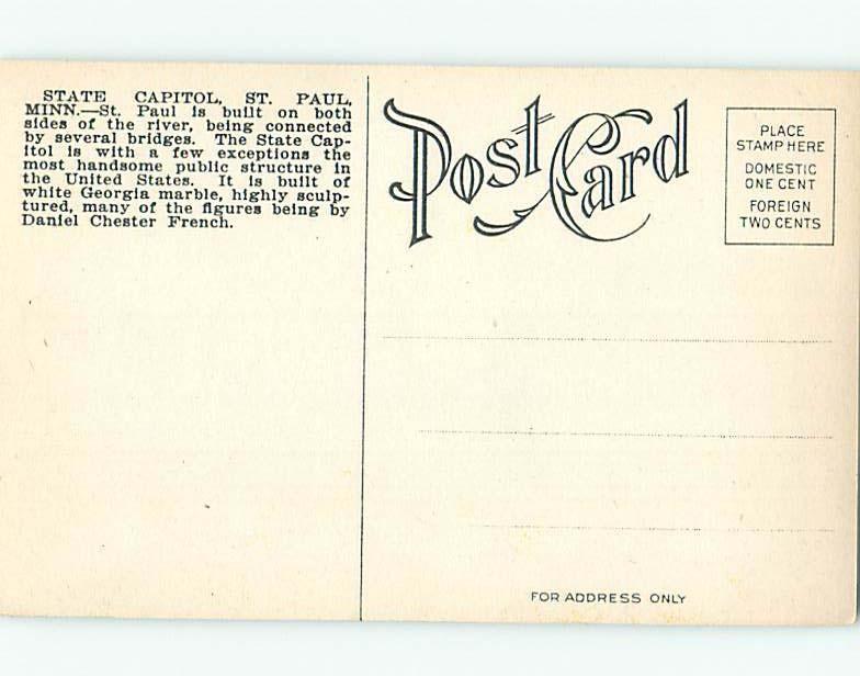 Unused Divided-Back POSTCARD FROM St. Paul Minnesota MN HM6040