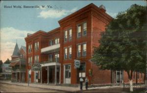 Sisterville WV Hotel Wells c1910 Postcard