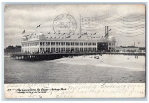 Asbury Park New Jersey NJ Postcard Casino Ocean Building 1907 Antique Vintage