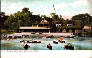 Newton Boat Club, Riverside MA Undivided Back Vintage Postcard L56